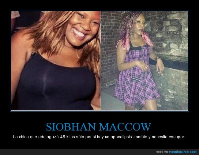 escapar,adelgazar,peso,perder,gorda,the walking dead,antes pesaba 111kg,motivación,zombie